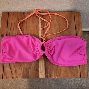 Xhilaration Bandeau Pink and Orange Two-Piece Bikini